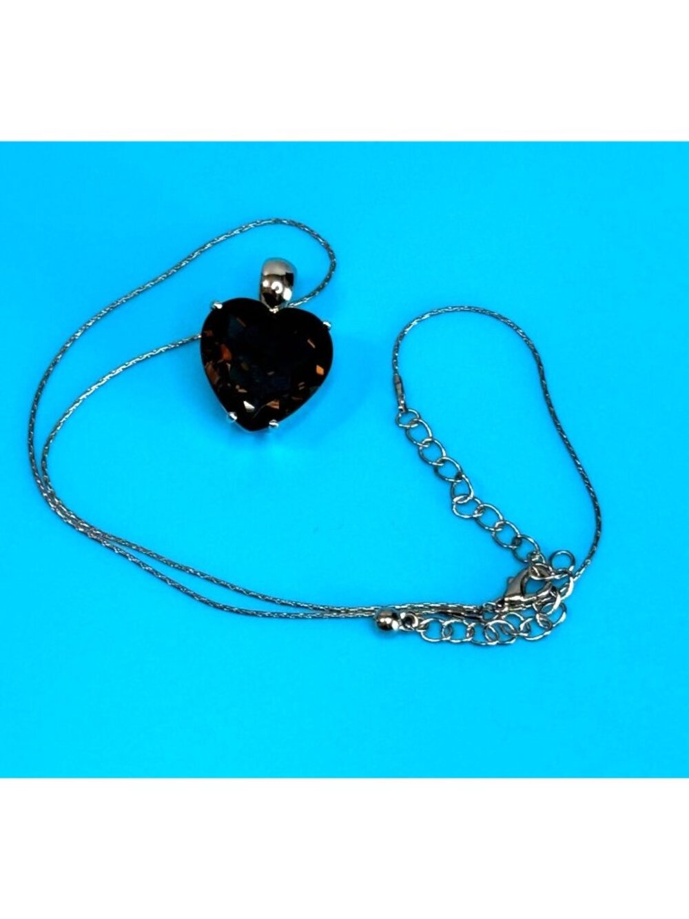 Chateau D'Argent David Sigal Smoky Quartz Heart Sterling Pendant Canada - Picture 2 of 9